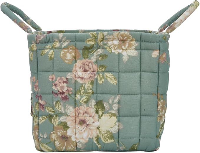 Boho Fabric Storage Basket, Large Capacity Laundry Basket, 12.2'' x 10.23'' x 10.23'' Collapsible Laundry Hamper with Easy Ca