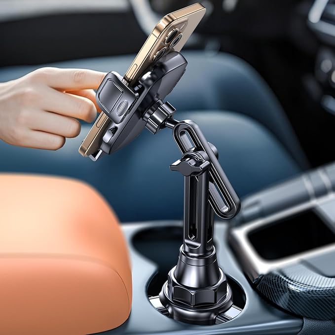 Coolpow Cup Holder Phone Holder for Car Phone Holder Cup Holder Phone Mount【Ultra Stable & Never Shake】 Phone Holders for You