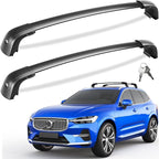 Tuyoung Roof Rack Cross Bars Compatible with Volvo XC60 XC-60 2018-2026, 220lbs Lockable Heavy Duty Anti-Theft Aluminum Roof Rails Crossbars Rooftop Accessories Luggage Racks Carrier Black