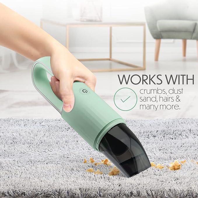 STARUMENT Vacuum Cleaner for Dust, Pet Hair Dirt Home, Car Interior Lightweight, Portable, Handheld, Cordless, Easy to Use, C