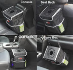 EPAuto Waterproof Car Trash Can with Lid and Storage Pockets, 2.5 Gallon, Black