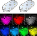 2 PCS Car Led Lights Interior,7 Colors Ambient Lighting Car Interior,USB Rechargeable Car Interior Reading Light,Portable Led Lights for Car