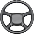 MEWANT Hand Stitch Embossed Faux Leather PU Carbon Fiber Steering Wheel Cover for Chevy Silverado 1500 Astro Blazer C/K