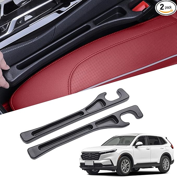 2Pcs Car Seat Gap Filler Organizer Compatible with Honda CR-V, Soft Foam Seat Side Gap Filler with Storage Avoids Things Falling, Fill The Gap Between Seat and Console