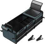 HEYTRIP Large Trunk Organizer With Built-in Leakproof Cooler Bag, 2 Tie-Down Straps, 4 Removable Dividers, Foldable Cover, Buil