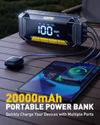 AUXITO 8000A Car Battery Jump Starter Boost Force Start Function Jump Box 60W Fast Charging 160W DC Output Portable Jump