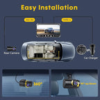 Front and Rear Dash Cam for Car: 4K+1080P Dual Dashcam Record Every Moment for Accident Evidence - 5G WiFi Quick Video Access