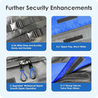 Car Rooftop Cargo Carrier Bag 15 Cubic Feet, 100% Waterproof Heavy Duty Car Roof Bag for All Vehicle with/Without Racks - Anti-Slip Mat, 4 Door Hooks, Storage Bags, 4PCS 3.8CM Straps(Blue)