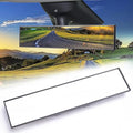 14" Wide Angle Rearview Mirror, Anti-Glare Clear Tint, Clip-on Flat Interior Mirror for Car SUV Truck – Universal Fit with Adjustable Clamps, Lightweight Design (Not Panoramic)