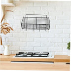 Amosfun Kitchen Wall Organizer Wire Basket for Fruits and Vegetables Divided Storage Rack Space Saving Design for Kitchen Sea