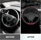 Road Comforts Steering Wheel Cover, Breathable Anti-Slip Leather Steering Wheel Cover, Universal Fit 14.5–15 Inch, Comfortabl