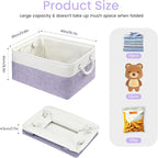 Large Storage Baskets- 15.7x11.8x8.26 inch Storage Bins for Shelves and Closet Organizing, Foldable Fabric Bin for Home Organ