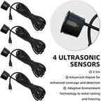 LCD Parking Sensor Kit - Displays Data on Original Screen, Easy Rear Installation, Compatible with CVBS Cameras (Not for AHD)
