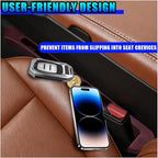 2PCS Car Seat Gap Filler Organizer, Multifunctional Car Gap Stopper Between Seat & Console Prevent Things Drop, Universal Vehicle Interior Phone Holder Accessories for SUVs Trucks (Red)