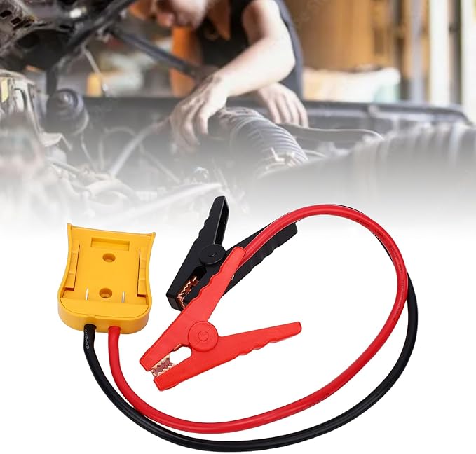 KIMISS Car Battery Jump Cable 8AWG Silicone Wire Heat Proof Automotive Jump Start Cable for SUVs Light Trucks (2FT)