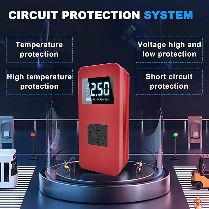 Jump Starter with Air Compressor, Portable Car Battery Jump Starter with 150PSI Digital Tire Inflator, 14.8V Jump Box for Women,Pink Car Battery Jumper with Jump Cables, Lights, LCD Display