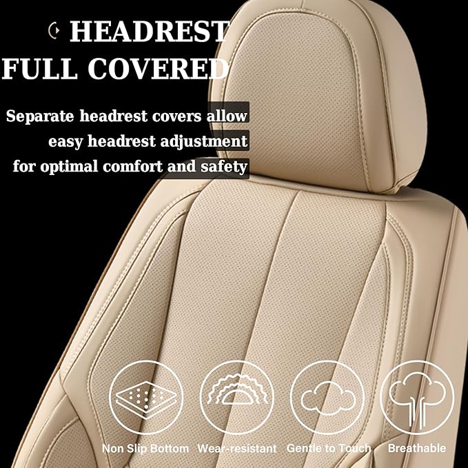 Coverado Seat Covers, Car Seat Covers Front Seats, Beige Car Seat Cover, Car Seat Protector Waterproof, Car Seat Cushion Napp