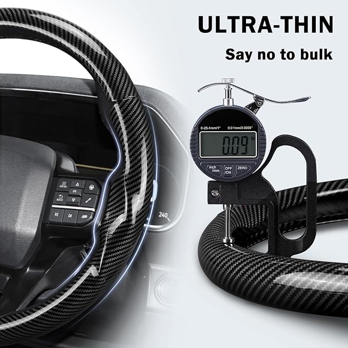 Steering Wheel Cover for Ford F150 2021-2025/ F-150 Lightning 2022-2025/ F250 F350 F450 F550 2023-2025/ Ford Expedition 2022-2024 Car Steering Wheel Cover Protector Accessories for Ford(Glossy Black)