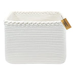 COMFY-HOMI Square Woven Cotton Rope Basket for Organizing, Gift Baskets for Handles, Empty Gift Baskets, Toy Basket for bins|