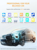 OBD2 Scanner - Car Code Reader Diagnostic Tool for Check Engine Light, Fault Code Reader & Reset, Real-Time Data, Voltage Test,