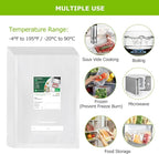 Bonsenkitchen Precut Vacuum Sealer Bags, 100 Gallon 11" x 16" Food Sealer Bags, Food Grade, BPA Free, Heavy Duty, Customized 
