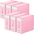 StorageTastic 6 Pack Bed Sheet Closet Organizers and Storage,Sturdy Foldable Storage Containers with Window and Label,Storage