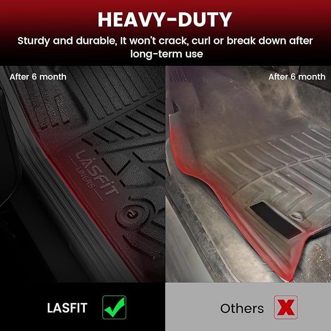 LASFIT Floor Mats 2021-2026 & Only 7 Seats (Not for 8/9 Seats) for Chevrolet Chevy Tahoe/GMC Yukon (Only Yukon, Not Fit Yukon XL) /Cadillac Escalade (Only Escalade, Not Fit Escalade ESV)
