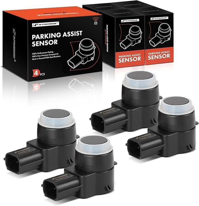 A-Premium 4-PC Reverse Backup Parking Assist Sensor Compatible with Chevrolet & Cadillac & Buick Models - Equinox 2010-2012, 