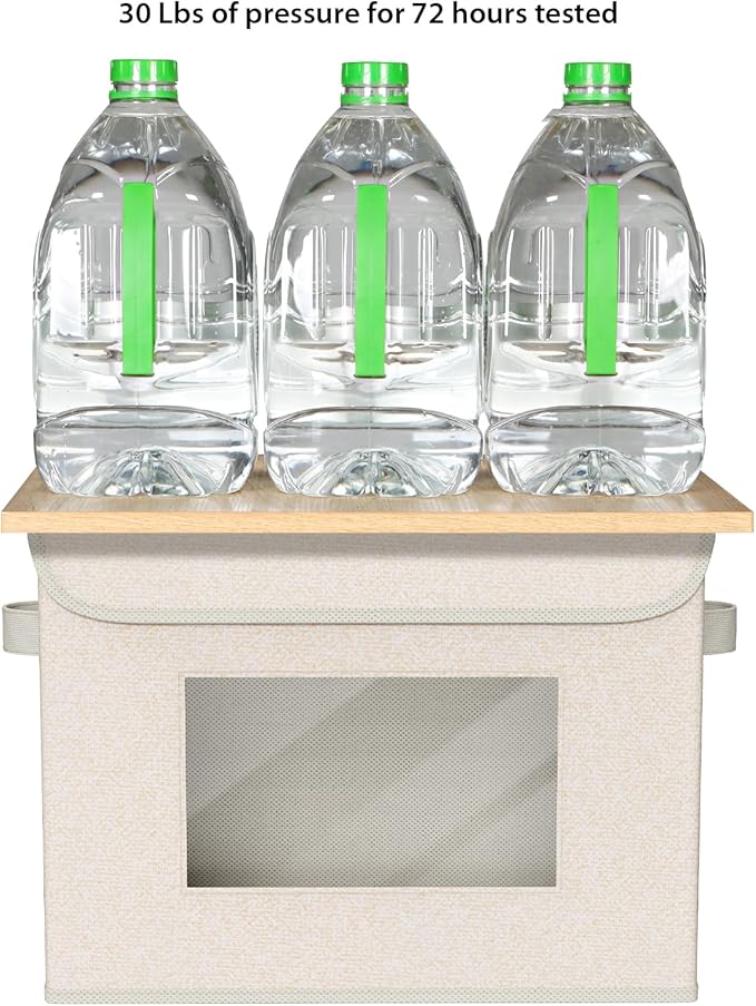 Univivi Collapsible Stackable Storage Bins with Lids [4-Pack] Foldable Fabric Closet Organizer Basket, Closet Organizers and 
