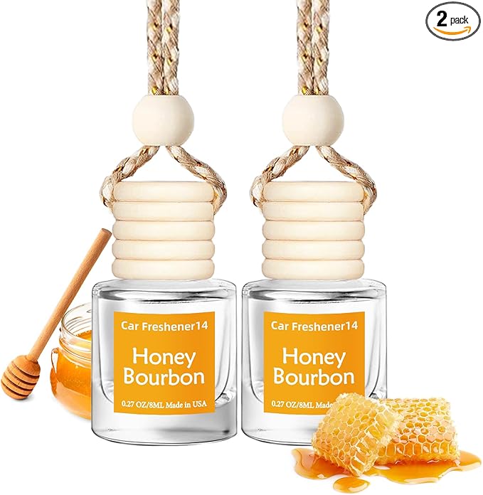 Hanging Car Air Freshener, Long Lasting Scent, Cute Air Fresheners for Women, 2 Pack Non-Toxic Essential Oil Diffuser, Made i