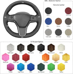 MEWANT Tesla Model 3/Model Y Hand Stitched Steering Wheel Cover for Tesla Model 3 2017-2023 / Model Y 2020-2023 for Tesla Model 3/Y Accessories