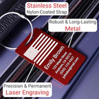Personalized Luggage Tags for Suitcases – Custom Metal Name Tag for Travel, Golf Bag, and Baggage – Durable Aluminum Luggage 