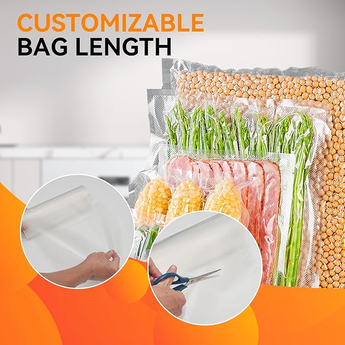 Wevac 6 Pack 11" x 16' and 8" x 16', Vacuum Sealer Bags Rolls for Food Saver, Weston, Commercial Grade, BPA Free, Heavy Duty,