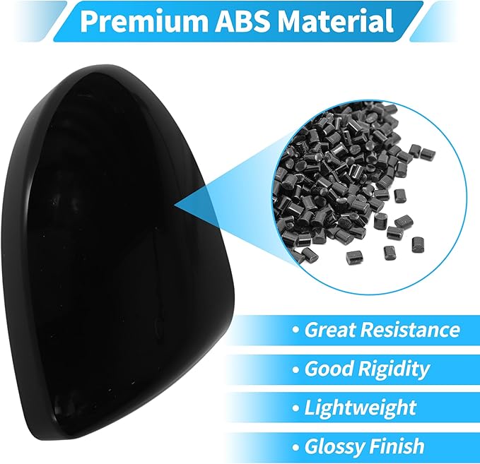 Motoforti Right Side Wing Mirror Cover for Nissan Altima 2019-2024, Car Rear View Mirror Cover Cap No.963736CA9A, Car Exterior Door Side Rearview Mirror Cap Mirror Housing, Glossy Black
