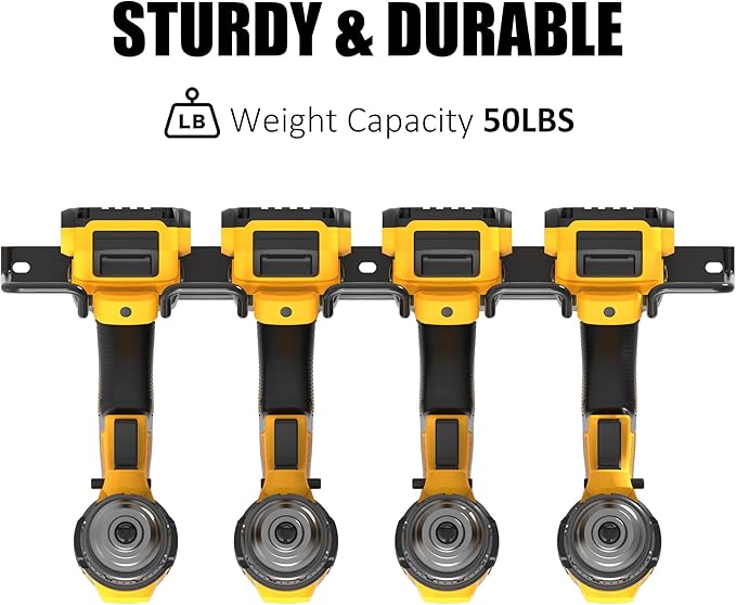UNITEDPOWER Wall Mounted Power Tool Organizer Holder, Heavy Duty Utility Storage Rack for Battery Powered Hand Tools, Cordles