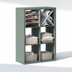 Furinno Cubic Closet Organizers and Storage, 6-Cube Closet Organizer, Open Shelf Closet Storage, Extra Thick Frame for Wardro