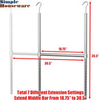 Simple Houseware Adjustable Closet Hanging Rod, Chrome
