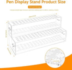 2PCS 96-Slots Pen Display Stand,2-Tier Acrylic Pen Holder for Craft Shows,12mm Beadable Pens Stand Paint Brush Holder Pencil 