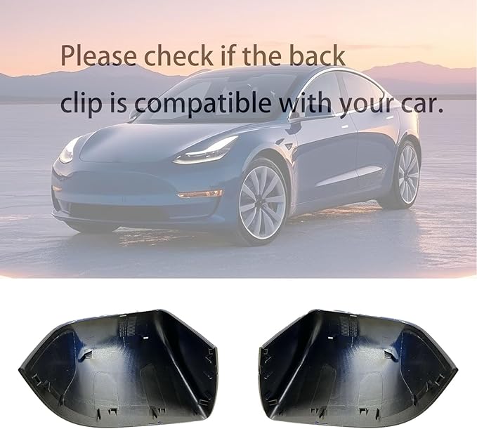 Compatible with Tesla Model Y Side Mirror Cover Replacement 2021 2022 2023 2024, Left & Right Side Rearview Mirror Cover Cap for Model Y Accessories(blue)2pcs