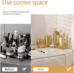 INVSSENE Corner Bathroom Countertop Organizer, Vanity Organizer Trays for Counter, Makeup Organizers, Perfume Tray, Skincare 