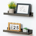 Picture Ledge Wall Shelves 16 inch Width Set of 2, Solid Pine Wood Rustic Floating Ledge Shelves for Wall for Kids' Room Bedr