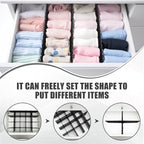 Blosssound 15 Pcs 5.12 Tall Drawer Divider Adjustable Drawer Organizer DIY Ultra Deep Storage Organizer Separator with Fixed 