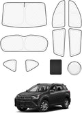 8pcs Thicken Full Car Window Shades for Toyota RAV4 2013-2018，Accessories, Reflective Windshield Sunshade Window Covers for Side Rear,UV Block and Blackout Privacy for Camping