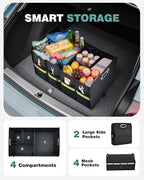 FLORICH Trunk Organizer for Suv, Premium Waterproof Car Organizers and Storage, Collapsible Multi-Compartment Truck Organizer 