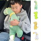 Car Pillow for Kids, Dinosaur Seat Belt Cover, Seatbelt Adjuster for Kids Car Seatbelt Covers, Vehicle Shoulder Pads, Seatbelt Cushion for Kids, Seat Strap Pillows Kids (Light Green)