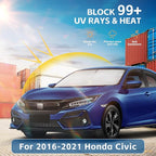 Windshield Sun Shade for Honda Civic 2016-2021 Accessories 4-Layer 240T Front Window Shade Custom Fit Civic Sun Visor Foldable Shade Blocks UV Rays
