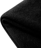 Homiest Decorative Knitted Throw with Fringe, Lightweight Acrylic Knit, Soft Tassel for Couch, Sofa, Bed (Black, 50 x 60 Inch