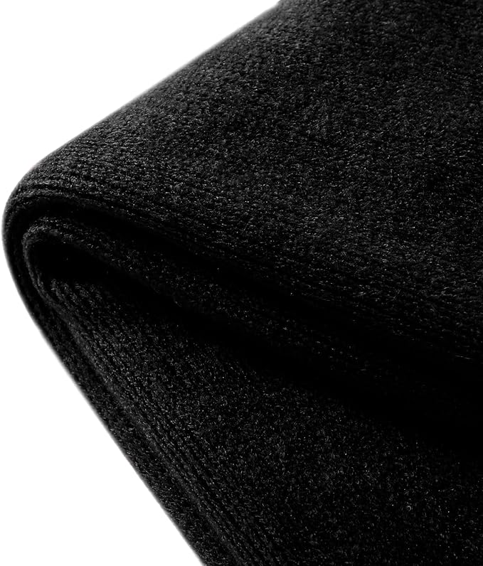 Homiest Decorative Knitted Throw with Fringe, Lightweight Acrylic Knit, Soft Tassel for Couch, Sofa, Bed (Black, 50 x 60 Inch