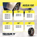 Sumex Classic Snow Chains Premium Alloy-Steel Made Husky HUSA100 Premium Winter Systems Classic 100; 9 mm