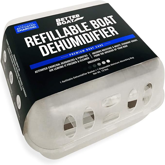 Refillable Moisture Absorber Bucket with Dehumidifier Refill Pack Moisture Absorbers for Closet Storage, Controls Water,